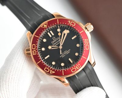 Omega Seamaster 300m 42mm 8800 Movement Blue-Green Two-tone Luminescence Ceramic Red Bezel Watch